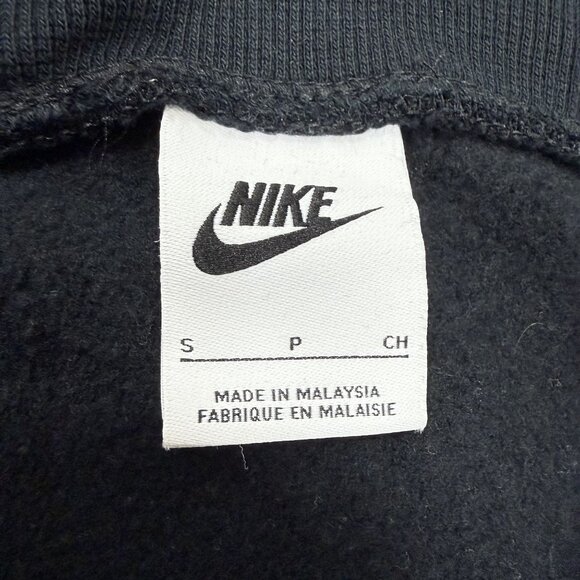 Nike Women's Phoenix V-Neck Sweater SMALL Relaxed Black Streetwear Swoosh - Picture 3 of 5